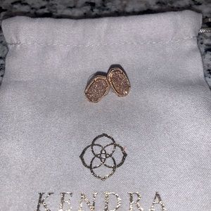 Kendra Scott Rose Gold Drusy Earrings
